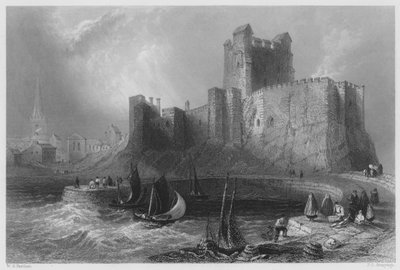 Castillo de Carrickfergus (grabado) de William Henry (after) Bartlett