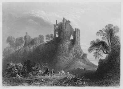 Castillo de Carrigogunnell, cerca de Limerick (grabado) de William Henry (after) Bartlett