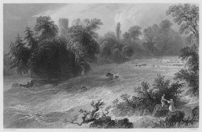 Rápidos de Doonass, cerca de Castle Connell, en el Shannon de William Henry (after) Bartlett