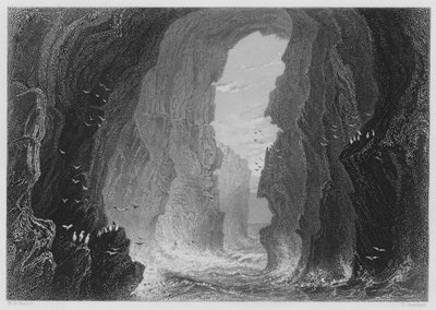 Cueva de Dunkerry, Condado de Antrim de William Henry (after) Bartlett