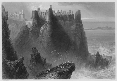 Castillo de Dunluce (grabado) de William Henry (after) Bartlett