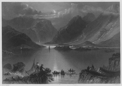 Cabeza de los Killeries, Connemara (grabado) de William Henry (after) Bartlett
