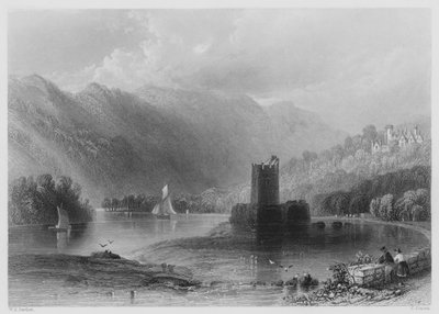 Castillo Narrow Water, río Newry (grabado) de William Henry (after) Bartlett