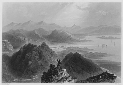 Escena desde la Montaña Pan de Azúcar, Bahía de Bantry de William Henry (after) Bartlett
