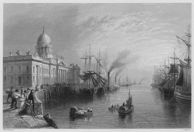 La Aduana, Dublín de William Henry (after) Bartlett