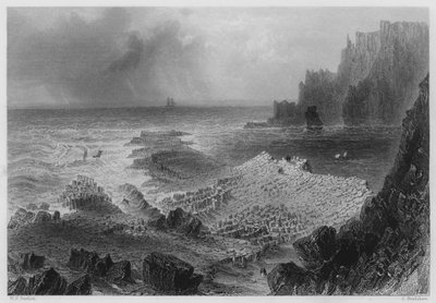 La Calzada del Gigante, desde arriba de William Henry (after) Bartlett