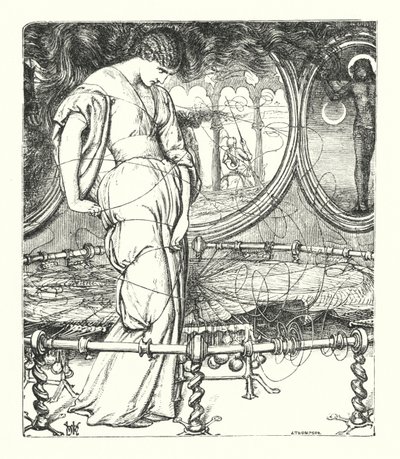 La Dama de Shalott de William Henry (after) Hunt