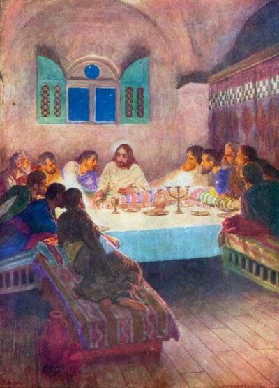La Última Cena (litografía en color) de William Henry (after) Margetson