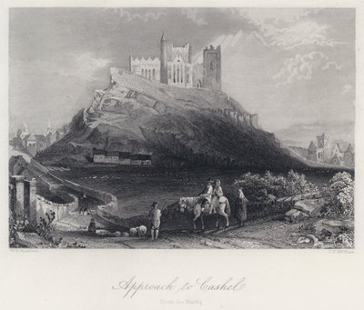Aproximación a Cashel, desde el Norte de William Henry Bartlett