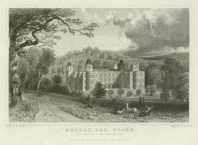 Audley End, Essex, la residencia de Lord Braybrooke de William Henry Bartlett