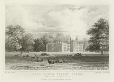 Casa Bell, Aveley, Essex, asiento de Sir T B Lennard, Baronet de William Henry Bartlett