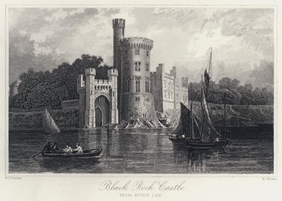 Castillo de Black Rock, desde el río Lee de William Henry Bartlett