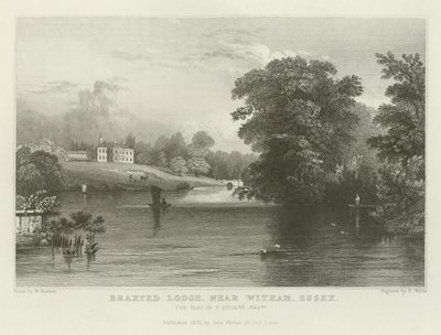Braxted Lodge, cerca de Witham, Essex, la residencia de P Ducane, Esquire de William Henry Bartlett
