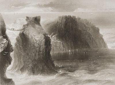 Puente de cuerda Carrick-a-Rede, Condado de Antrim, Irlanda del Norte, de 