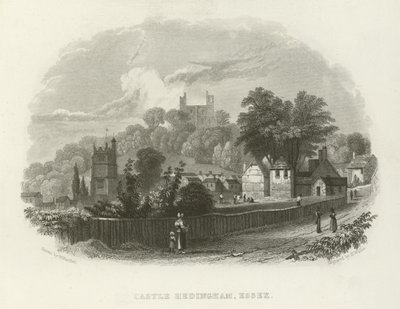 Castillo Hedingham, Essex de William Henry Bartlett