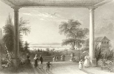 Ciudad y lago de Constanza, desde el castillo Wolfsberg de William Henry Bartlett