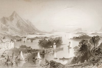 Bahía de Clew vista desde Westport, Condado de Mayo, de 
