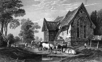 Abadía de Coggeshall, Essex, publicado por George Virtue, 1833 de William Henry Bartlett