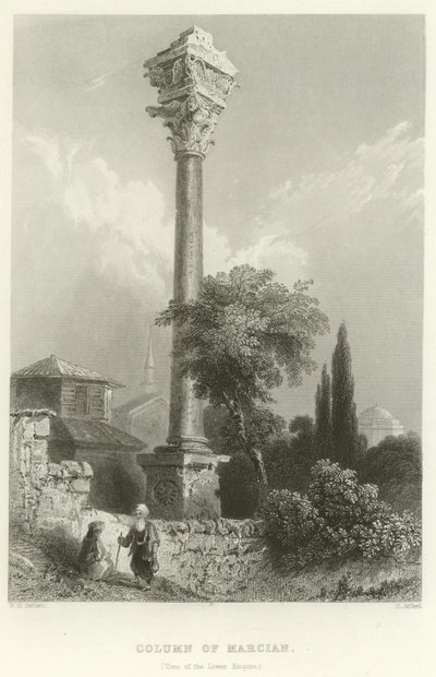 Columna de Marciano, Constantinopla de William Henry Bartlett