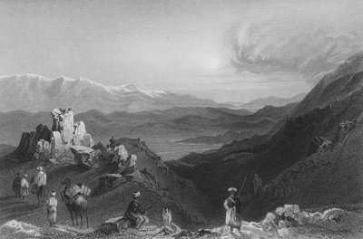 Djebel Sheich y Monte Hermón, desde la cima del Líbano de William Henry Bartlett