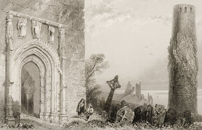 Entrada a un templo, Clonmacnois, Condado de Offaly, Irlanda, de 