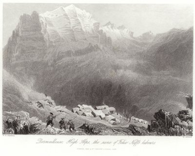 Dormeilleuse en los Altos Alpes de William Henry Bartlett