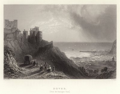 Dover, (desde la carretera de Ramsgate) de William Henry Bartlett