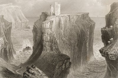 Castillo de Dunseverick, Condado de Antrim, Irlanda del Norte, de 