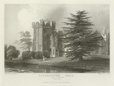 Faulkbourn Hall, cerca de Whitham, Essex de William Henry Bartlett