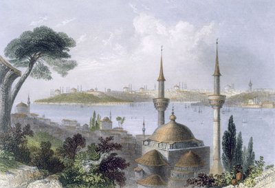 Vista general de Constantinopla desde Scutari, c.1850 de William Henry Bartlett