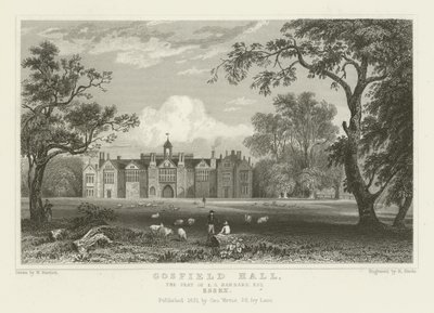 Gosfield Hall, la Residencia de E G Barnard, Esquire, Essex de William Henry Bartlett