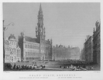 Gran Plaza, Bruselas de William Henry Bartlett