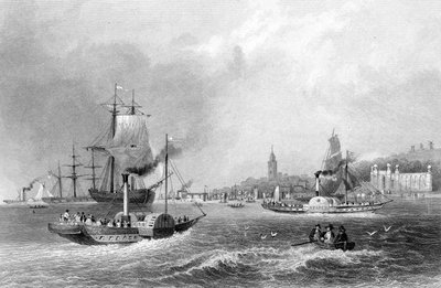 Gravesend, grabado por H. Adlard, publicado en 