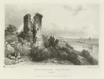 Castillo de Hadleigh, Essex de William Henry Bartlett