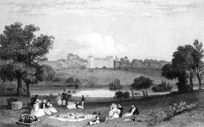Hallingbury Place, Essex, grabado por Henry Wallis, 1832 de William Henry Bartlett