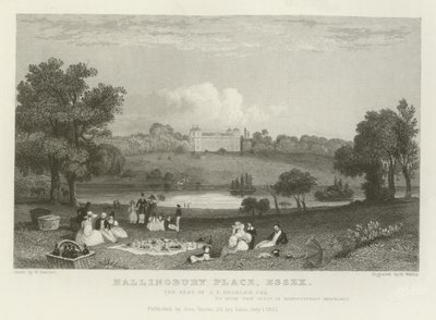 Hallingbury Place, Essex, la residencia de J A Houblen, Esquire de William Henry Bartlett