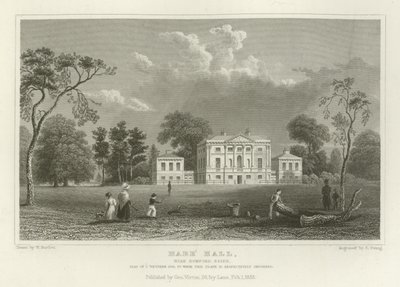 Hare Hall, cerca de Romford, Essex, residencia de J Western, Esquire de William Henry Bartlett