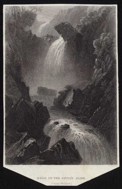 Cabeza del Valle del Diablo en el Condado de Wicklow de William Henry Bartlett