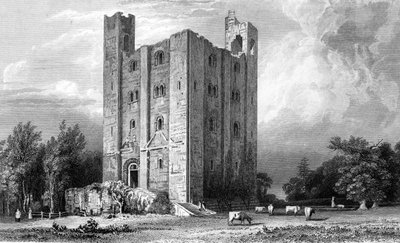 Castillo de Hedingham, Essex, grabado por John Carr Armytage, 1832 de William Henry Bartlett