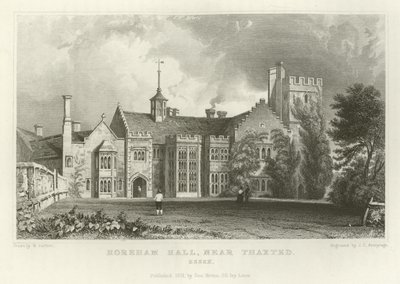 Horeham Hall, cerca de Thaxted, Essex de William Henry Bartlett