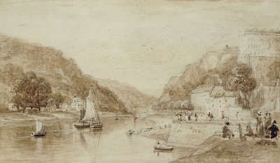 Hotwells cerca de Bristol de William Henry Bartlett