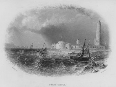 Castillo de Hurst (grabado) de William Henry Bartlett