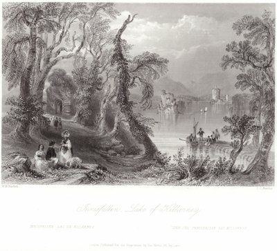 Innisfallen, Lago de Killarney de William Henry Bartlett