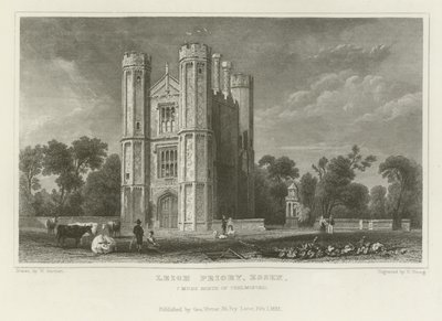 Leigh Priory, Essex, 7 millas al norte de Chelmsford de William Henry Bartlett