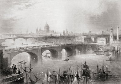 Londres, puentes de Southwark y Blackfriars sobre el río Támesis, Londres, Inglaterra, de 