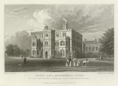 Marks Hall, Coggeshall, Essex, la Residencia de la Sra. Honeywood de William Henry Bartlett