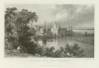 Mistley Quay, cerca de Harwich, Essex de William Henry Bartlett