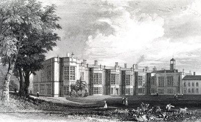 New Hall, cerca de Chelmsford, Essex, grabado por William Watkins, c.1832 de William Henry Bartlett