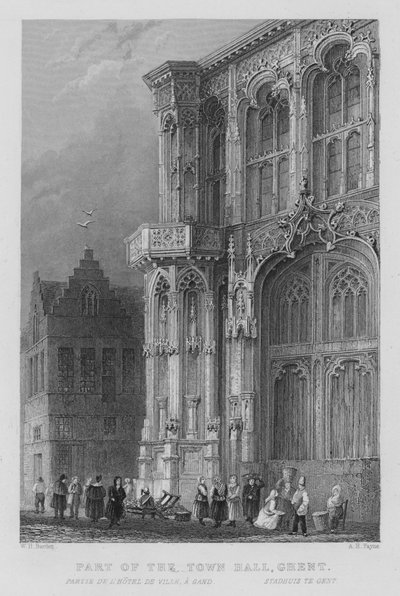 Parte del Ayuntamiento, Gante de William Henry Bartlett