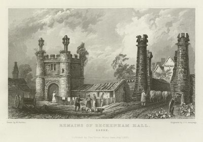Restos de Beckenham Hall, Essex de William Henry Bartlett